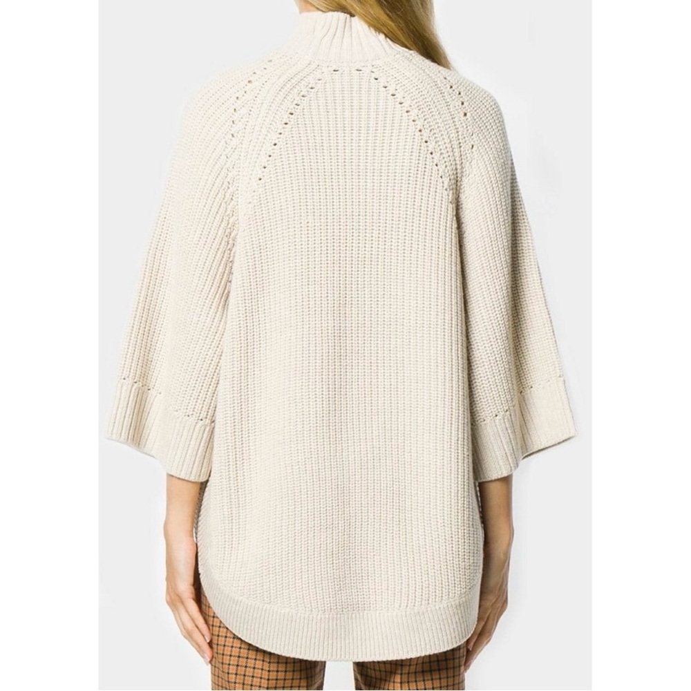 Alice + Olivia Herma Oatmeal Cream Pink Wool Knit Sweater
